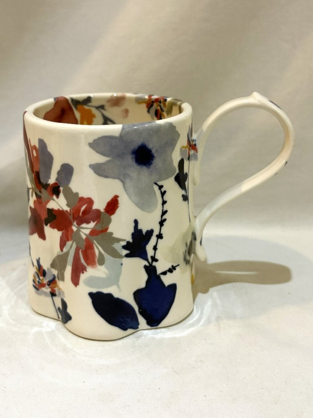 Anthropologie Wildflower Study Coffee Mug Designed Jen Garrido Colorful Floral